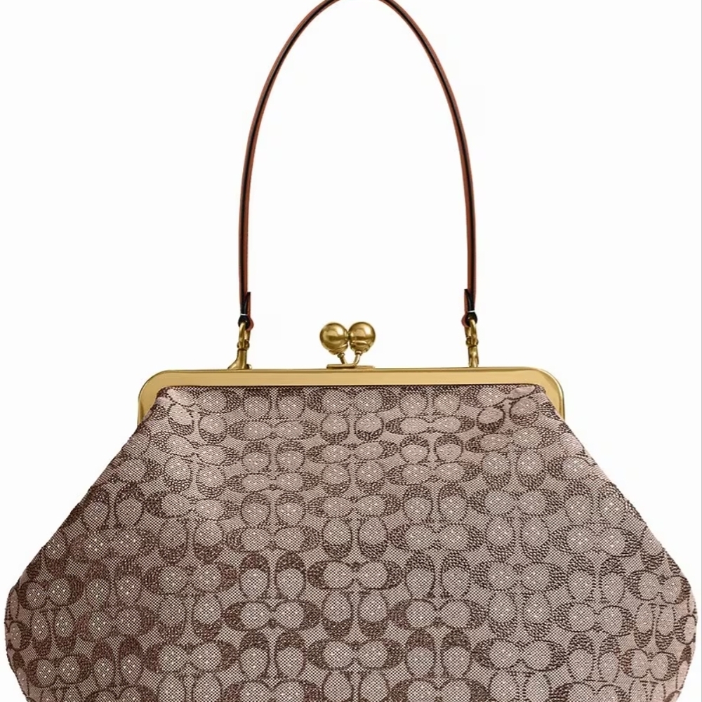 Coach Kisslock Crystal Jacquard Handbag CCC53 - Picture 5 of 5